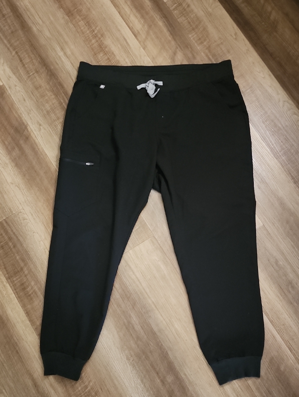 Figs Black Jogger Pants with Contrast Drawstring